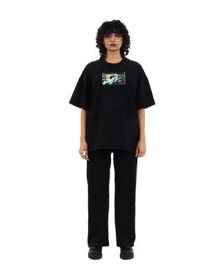"Dazed confusion" oversized cotton T-shirt