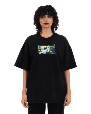 "Dazed confusion" oversized cotton T-shirt