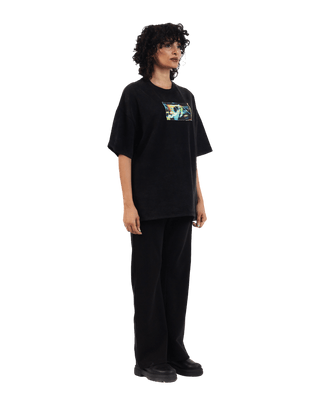 "Dazed confusion" oversized cotton T-shirt