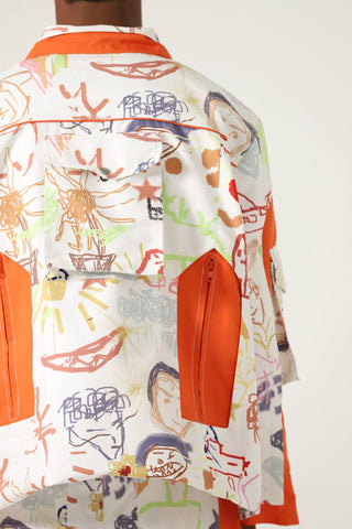 "Life is a doodle" printed jacket
