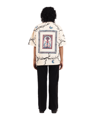 "Vase of life" hand block printed T-shirt