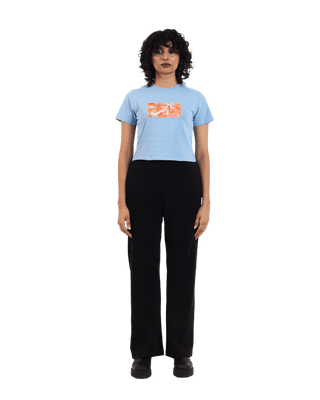 "Radiant horizon" baby blue crop top