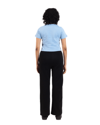 "Radiant horizon" baby blue crop top