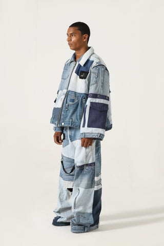 Upcycled denim jacket