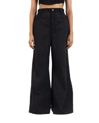 "Eclipse elegance" wide flared denim trousers