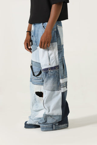 Recycled denim trousers