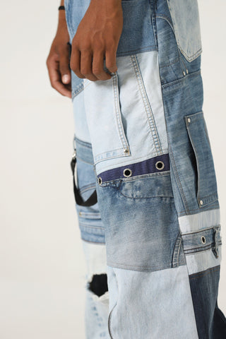 Recycled denim trousers