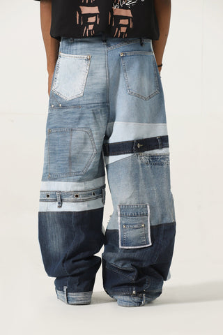 Recycled denim trousers