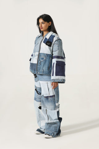 Recycled denim trousers