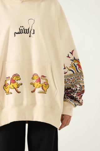 "Kalamkaar" hand block print hoodie V3