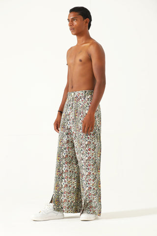 "Raj" hand block printed flared trousers