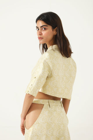 "Rani of wimbledon" silk brocade top