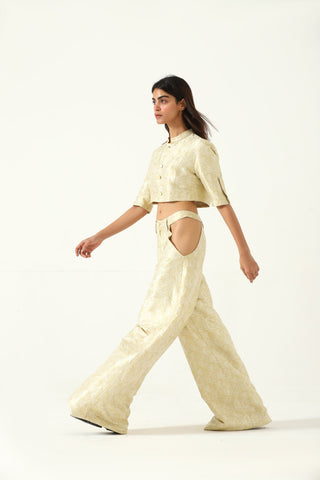 "Rani of wimbledon" silk brocade top