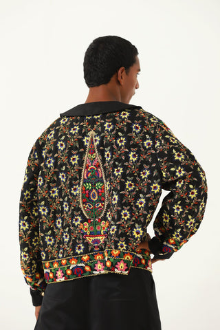 "Garden of love" hand-embroidered evening jacket