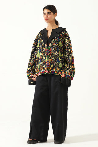 "Garden of love" hand-embroidered evening jacket