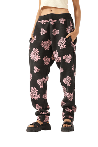"Jasmine garden" knit sweatpants