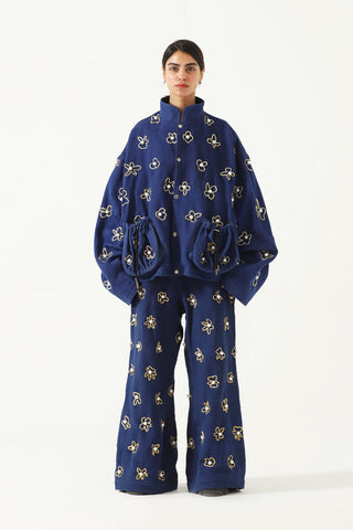Hand embelished potli denim jacket