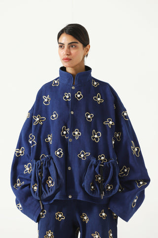 Hand embelished potli denim jacket