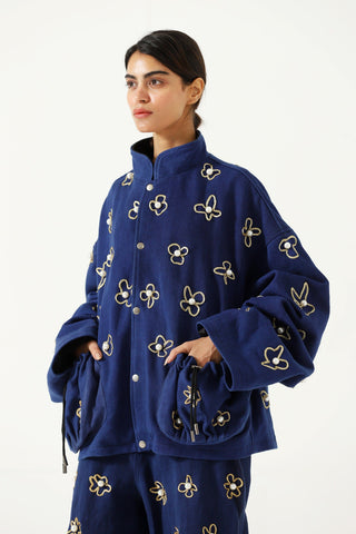 Hand embelished potli denim jacket
