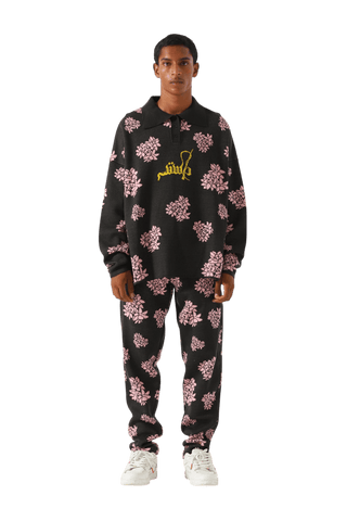 "Jasmine garden" knit sweatshirt