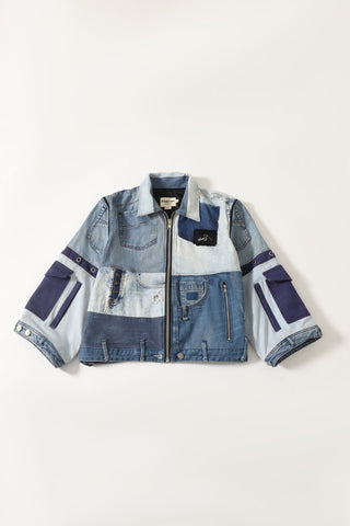 Upcycled denim jacket