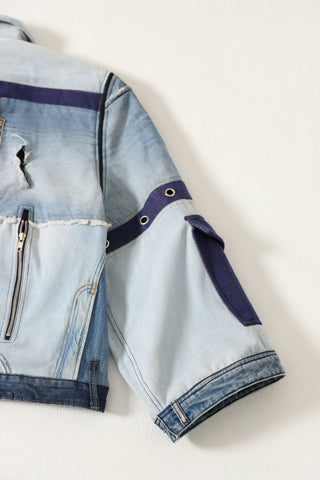 Upcycled denim jacket