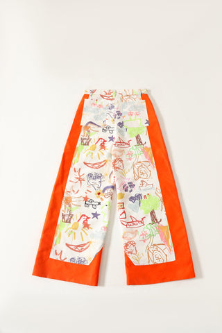 "Life is a doodle" printed trousers