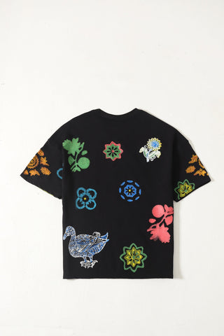 Blockprint motif T-shirt