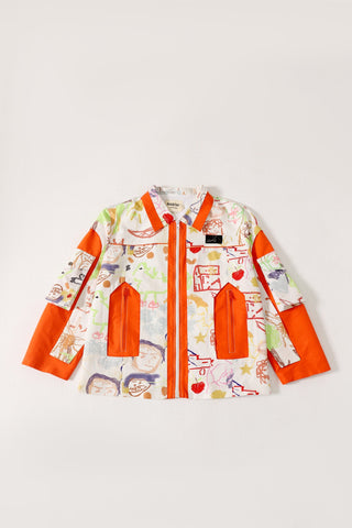 "Life is a doodle" printed jacket