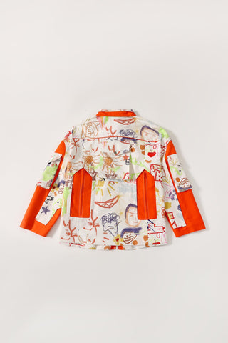 "Life is a doodle" printed jacket