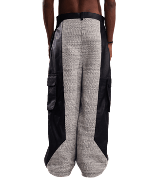 "Elvis in Lahore" paneled leather trousers