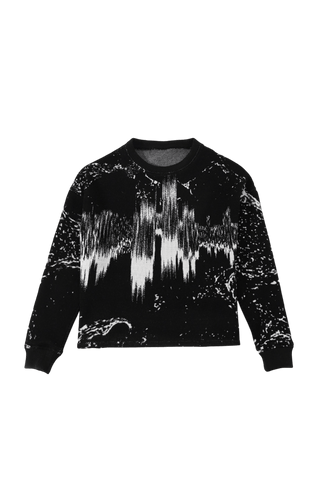"Crimson gaze" knit sweater