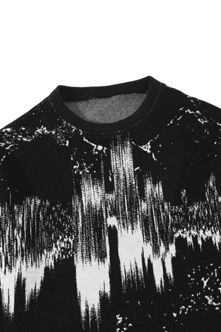 "Crimson gaze" knit sweater
