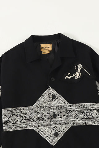 "Mulholland" hand-embroidered lightweight jacket
