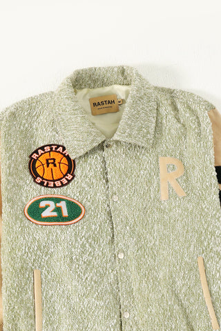 "Rastah rebels" varsity jacket