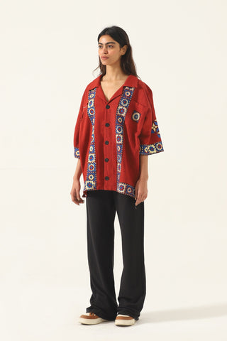"Kahani" version 2 block print button-down