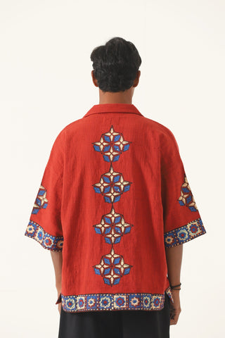 "Kahani" version 2 block print button-down