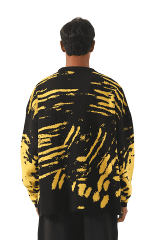 "Retro fusion" knit sweater