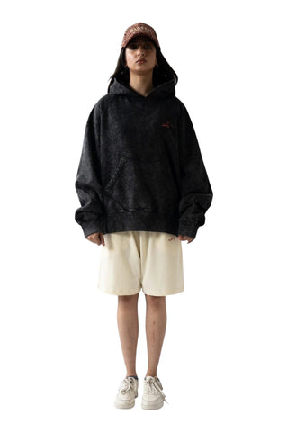 Black Acid Wash made in PAK Hoodie (V6)