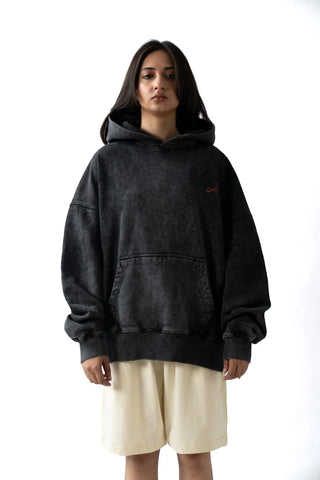 Oversized Black Streetwear Hoodie