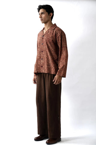 Crimson Ajrak Shirt