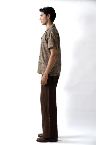 Brown Ajrak Button-down