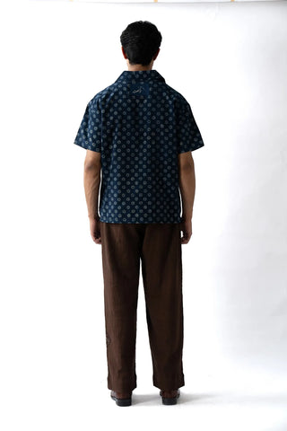 Blue Ajrak Button-Down