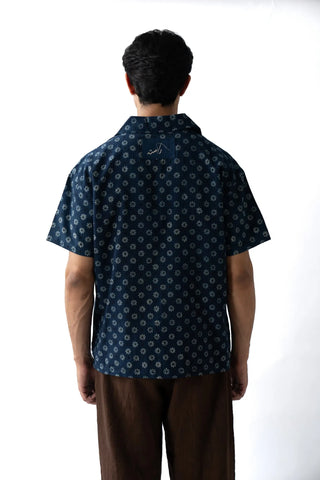 Blue Ajrak Button-Down