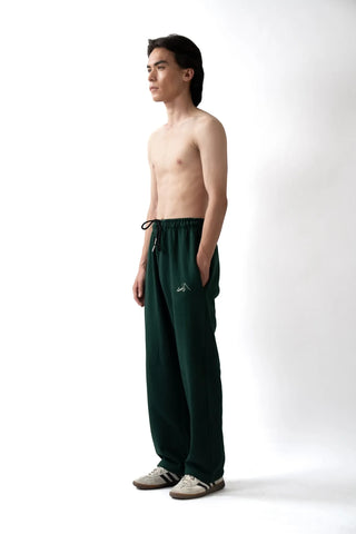 Emerald Green Terry Knit Bottoms