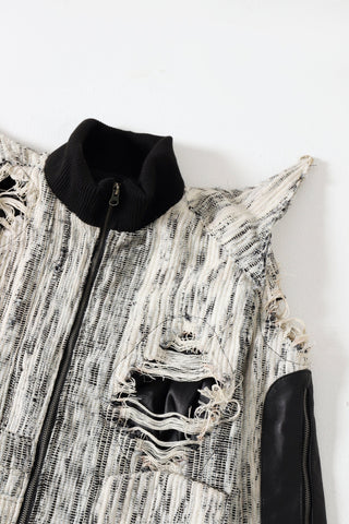 "Upcycled" handwoven jacket