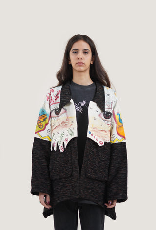 Dystopian Painted Dhaaba Jacket - Rastah