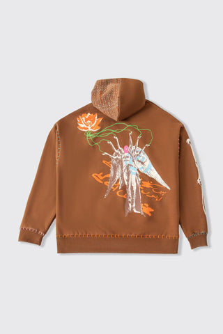 COLORS OF REBIRTH - BROWN HOODIE - Rastah