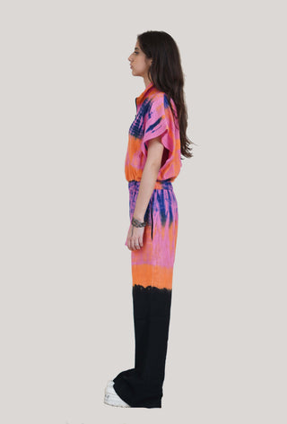 Hand Tye Dye Dystopian Jumpsuit - Rastah