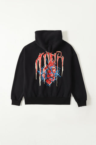 "Dil ki awaz" black hoodie